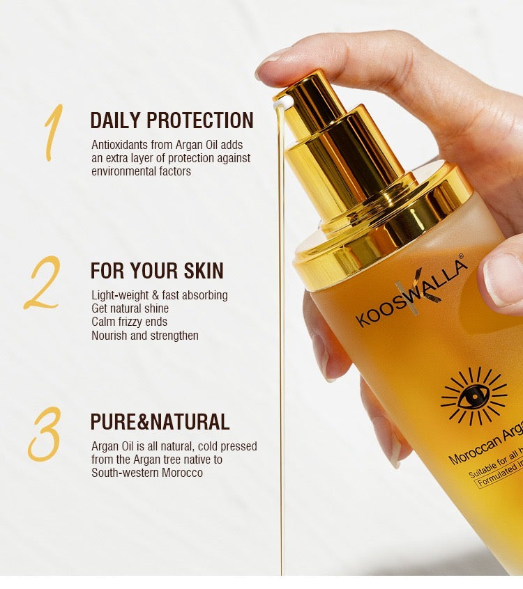Kooswalla Moroccan Argan oil for hair nourishment 120ml