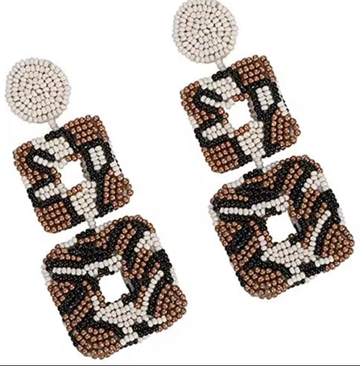 Bohemian beaded earrings tassel earrings long drop beads ear jewellery
