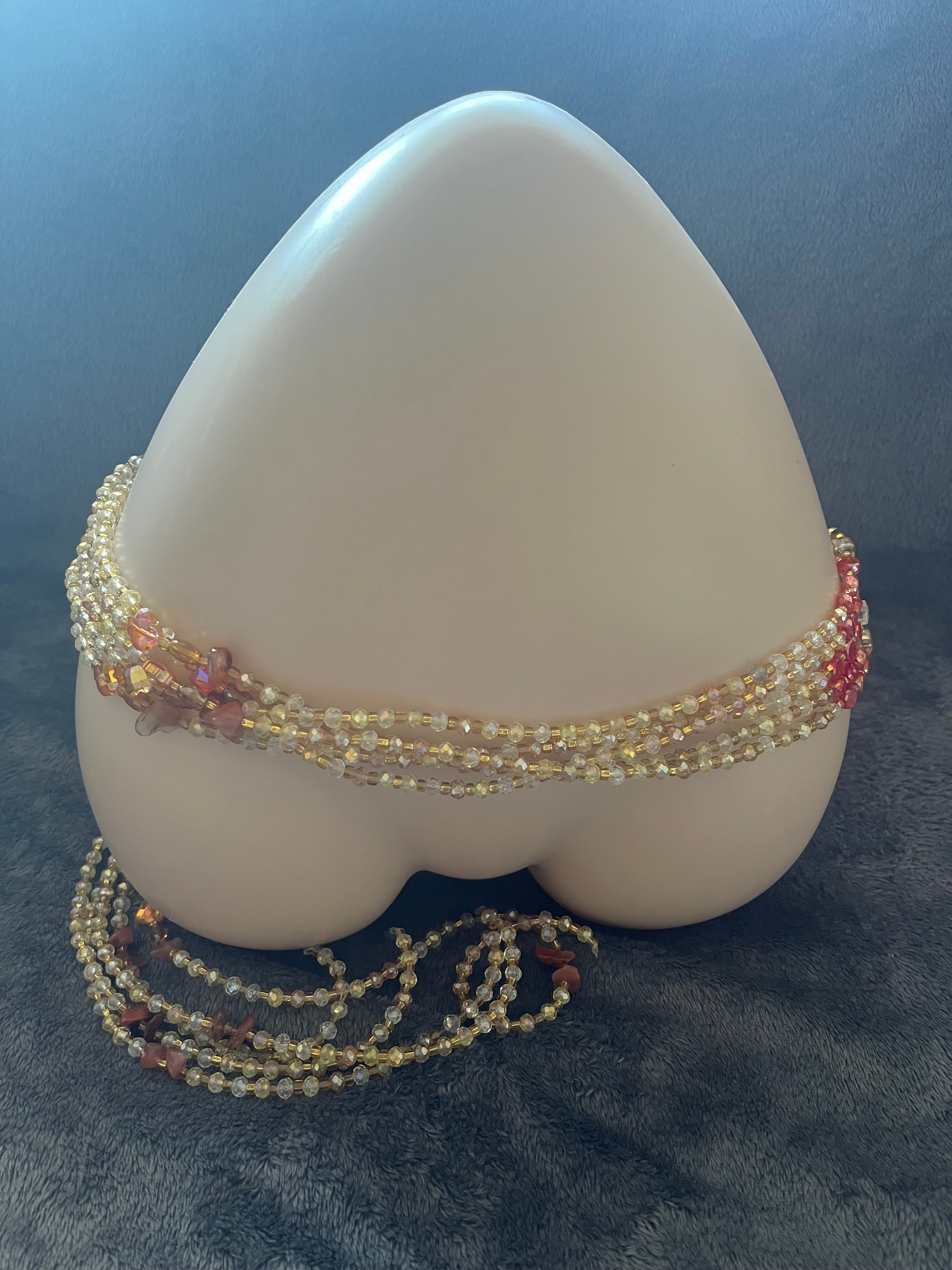 Handmade beaded body jewellery screw on waist beads luxurious jewellery waist chain