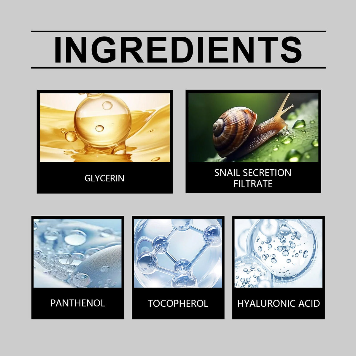 Snail Firming Face Serum – Vitamin B5 &amp; E Daily Skincare