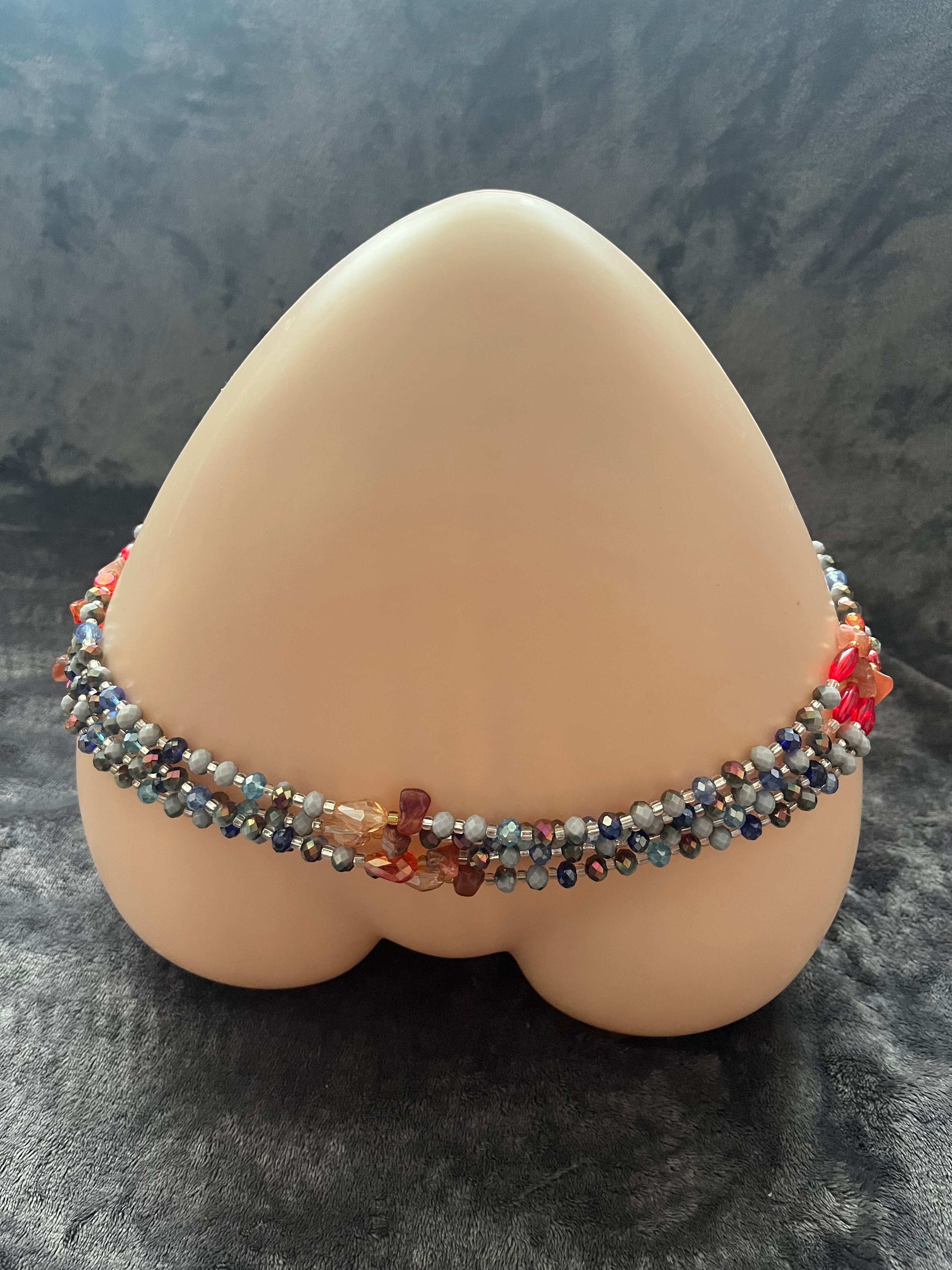 Handmade beaded body jewellery screw on waist beads luxurious jewellery waist chain