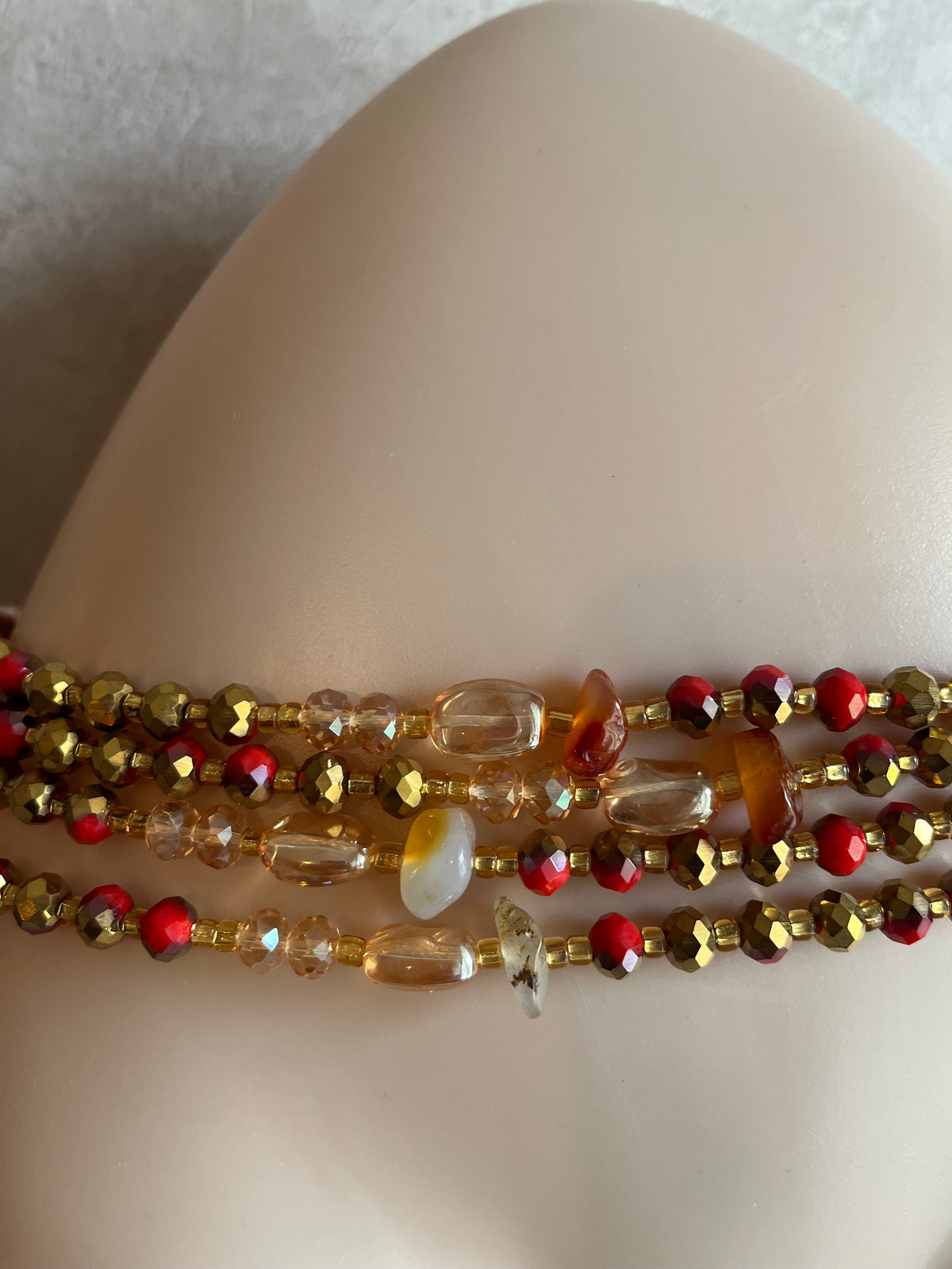Luxury Crystal Beaded Waist Chain – Handmade