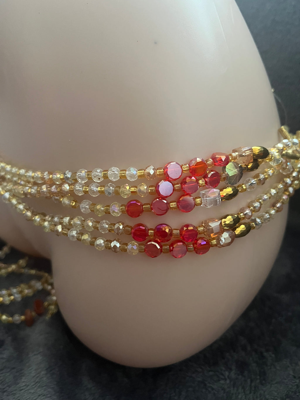 Handmade beaded body jewellery screw on waist beads luxurious jewellery waist chain