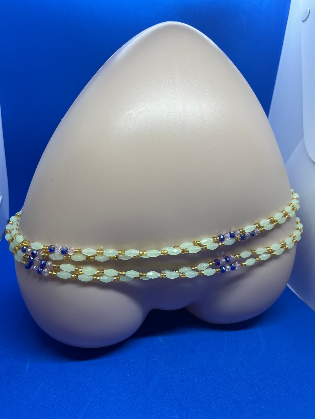 Handmade waist chain with crystal beads and glow beads
