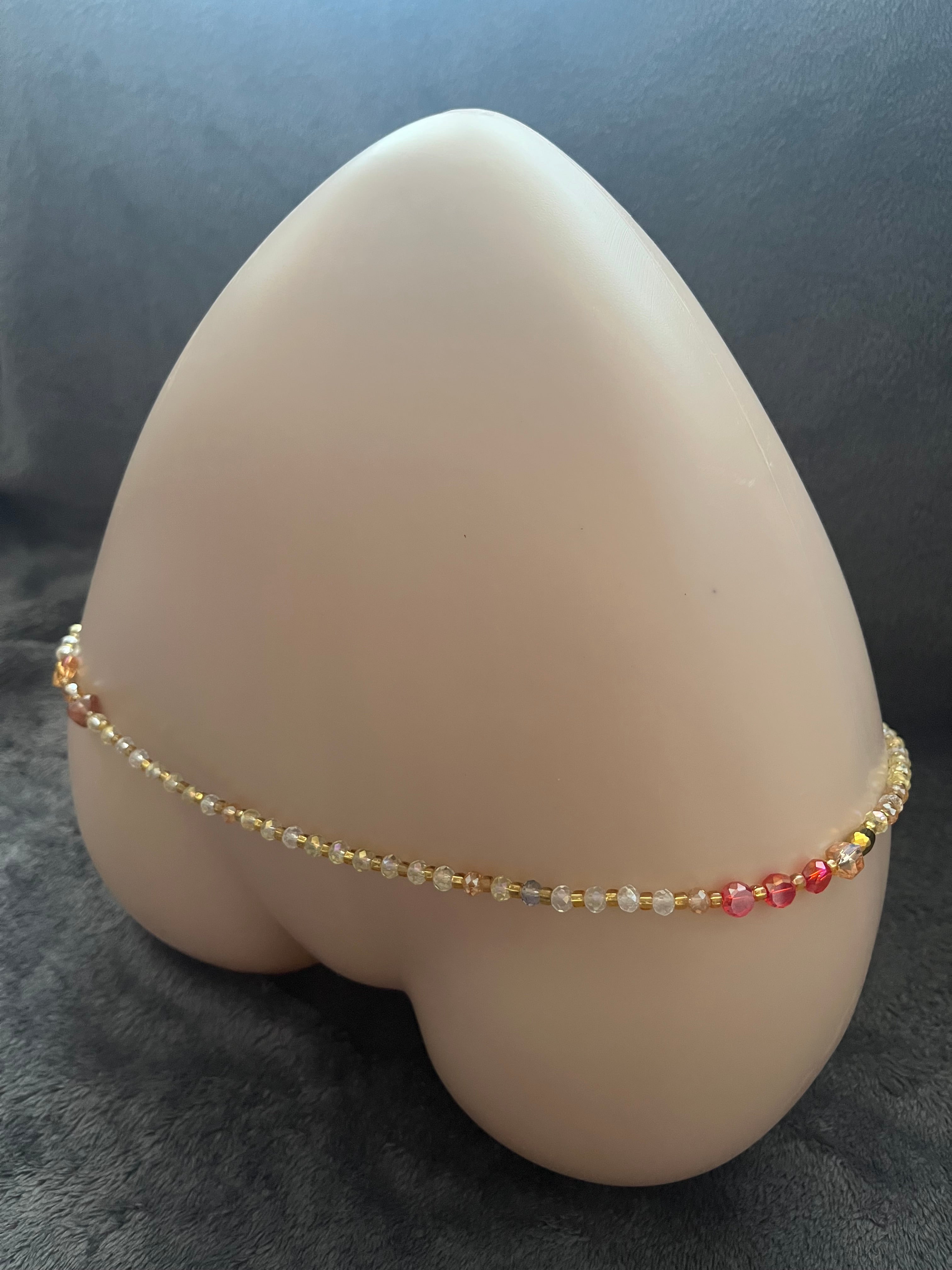 Handmade beaded body jewellery screw on waist beads luxurious jewellery waist chain