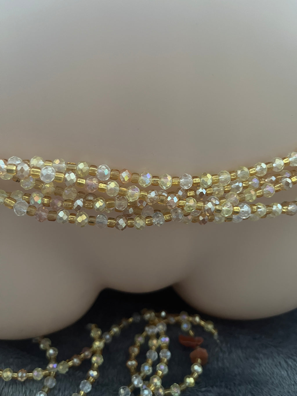 Handmade beaded body jewellery screw on waist beads luxurious jewellery waist chain
