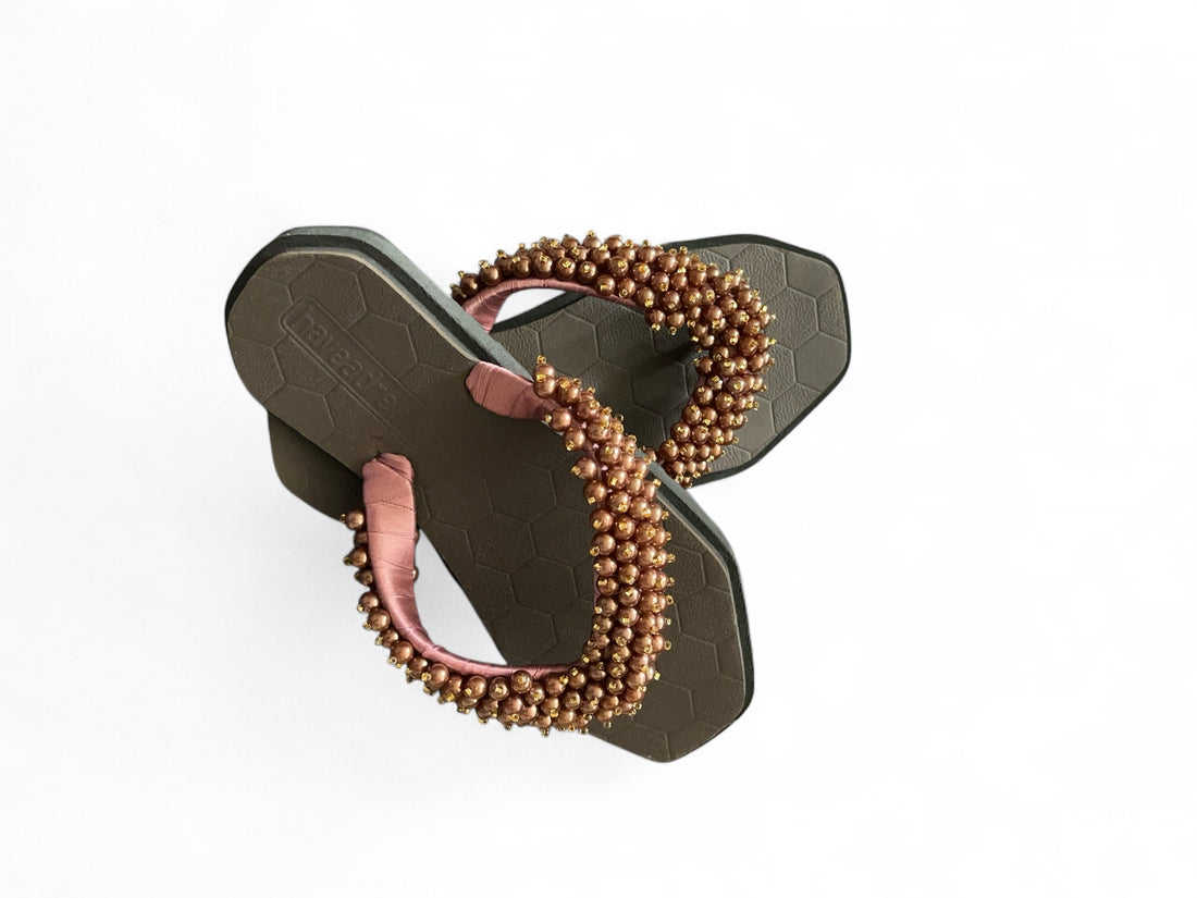 Handmade Beaded Flip Flops  Luxury 