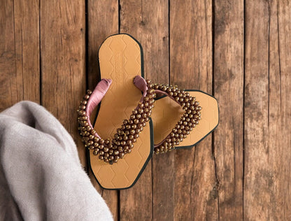 Handmade Beaded Flip Flops Luxury 