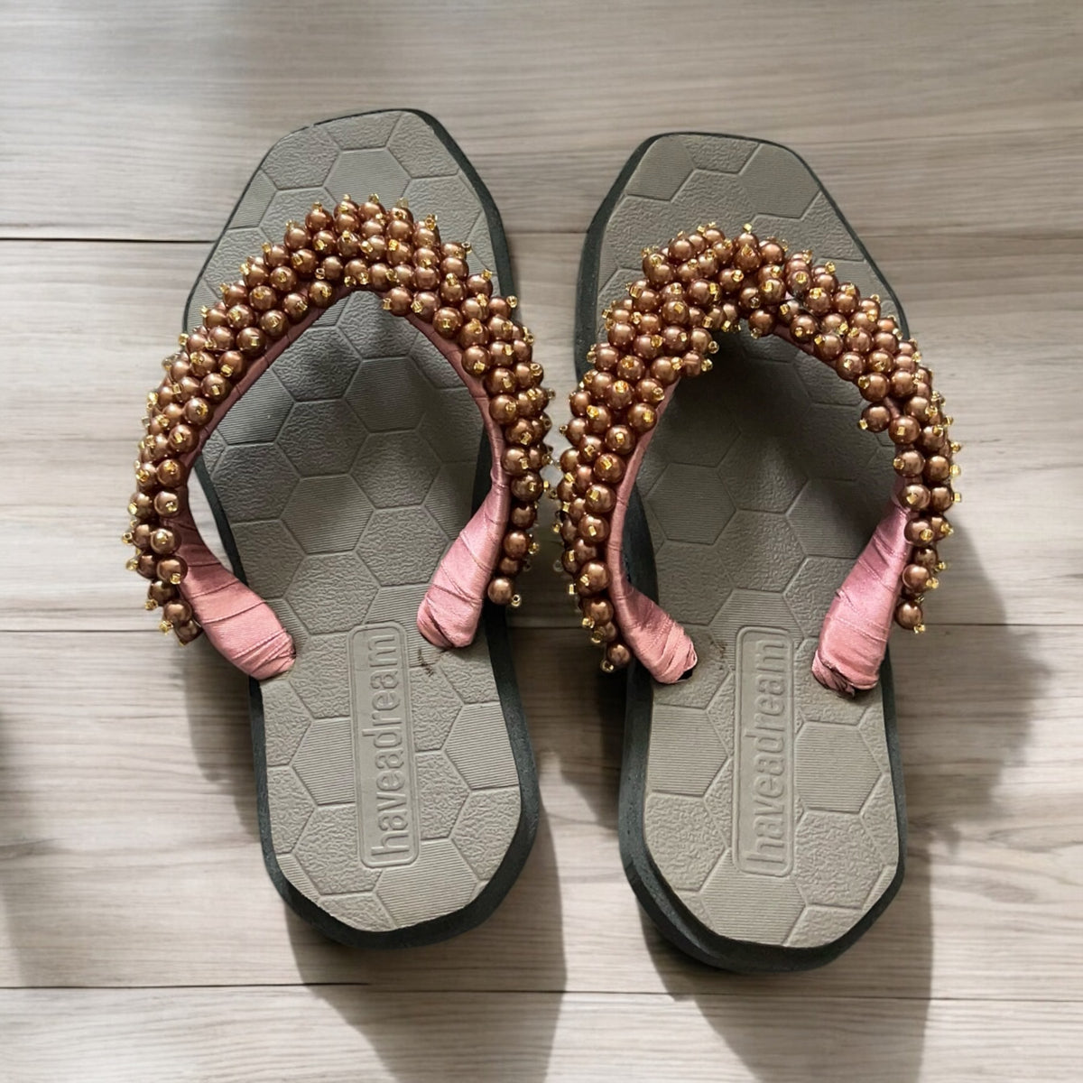 Handmade Beaded Flip Flops  Luxury 