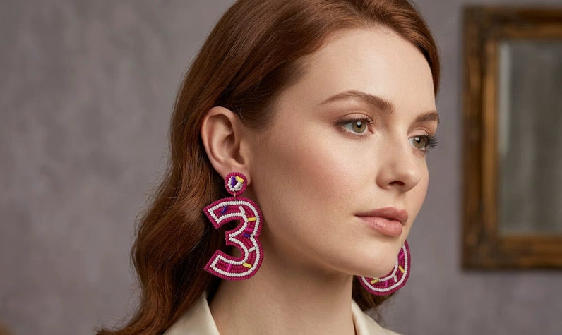 30th Birthday 30 years anniversary Beaded Earrings