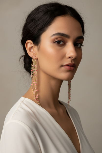 Hook detail full length earring shot