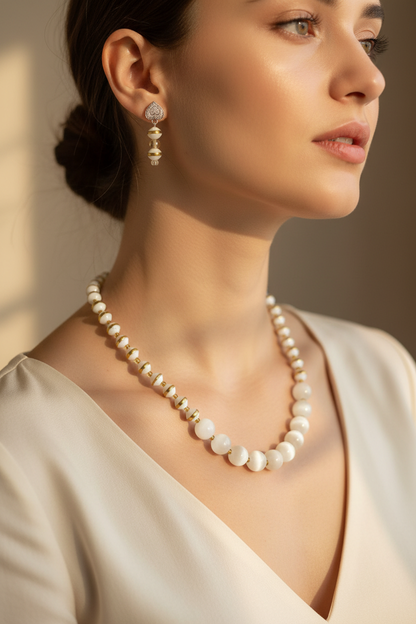 Handmade Beaded Necklace and earrings set